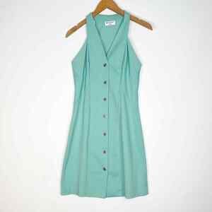 Bruno Duluc for Kush Vintage 90's Turquoise Blue Halter Dress